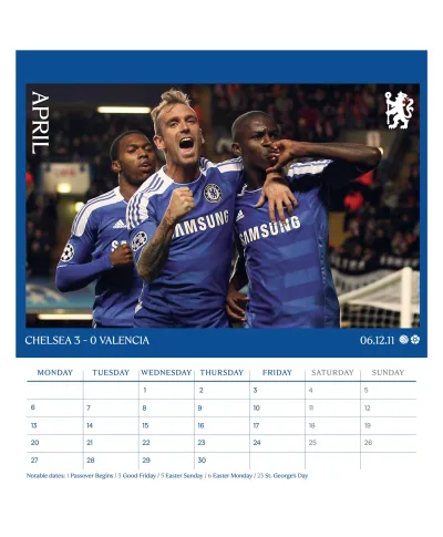 Chelsea FC - biurkowy kalendarz 2026