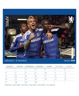Chelsea FC - biurkowy kalendarz 2026