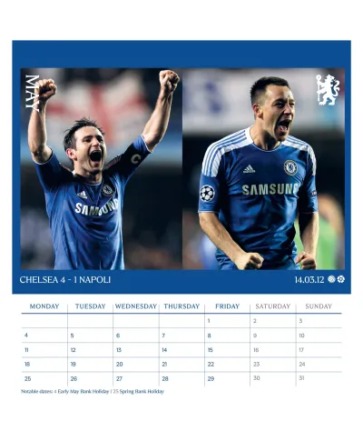 Chelsea FC - biurkowy kalendarz 2026