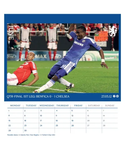 Chelsea FC - biurkowy kalendarz 2026