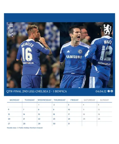Chelsea FC - biurkowy kalendarz 2026