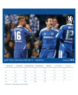 Chelsea FC - biurkowy kalendarz 2026