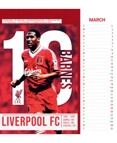 Liverpool FC - biurkowy kalendarz 2026