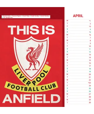 Liverpool FC - biurkowy kalendarz 2026