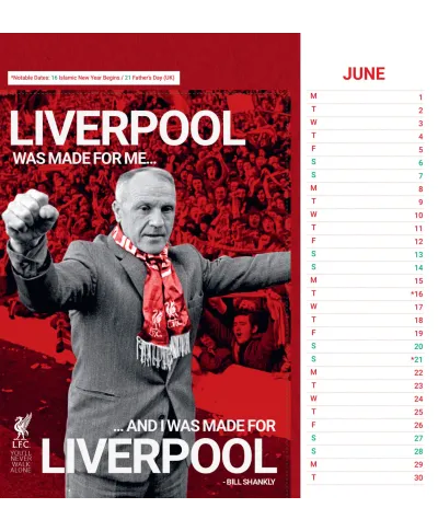 Liverpool FC - biurkowy kalendarz 2026