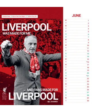 Liverpool FC - biurkowy kalendarz 2026