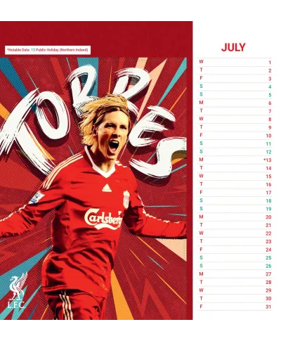 Liverpool FC - biurkowy kalendarz 2026