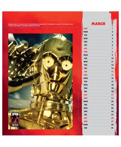 Star Wars Gwiezdne Wojny - biurkowy kalendarz 2026