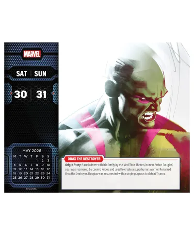 Marvel - kalendarz zdzierak 2026