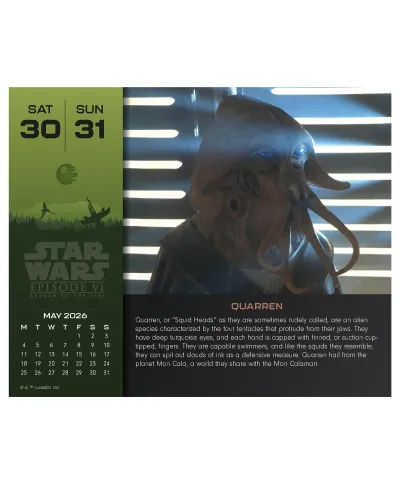 Star Wars Gwiezdne Wojny - kalendarz zdzierak 2026