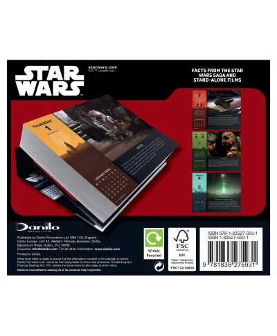 Star Wars Gwiezdne Wojny - kalendarz zdzierak 2026