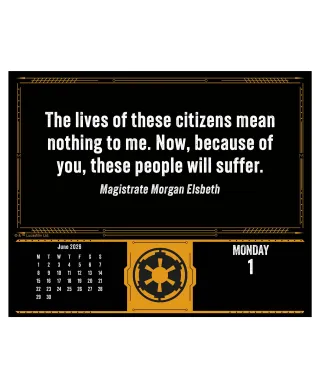 Star Wars The Mandalorian - kalendarz zdzierak 2026