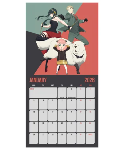 Spy X Family - kalendarz 2026