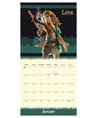 The Legend Of Zelda - kalendarz 2026