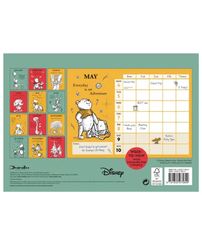 Kubuś Puchatek - kalendarz 2026 organizer