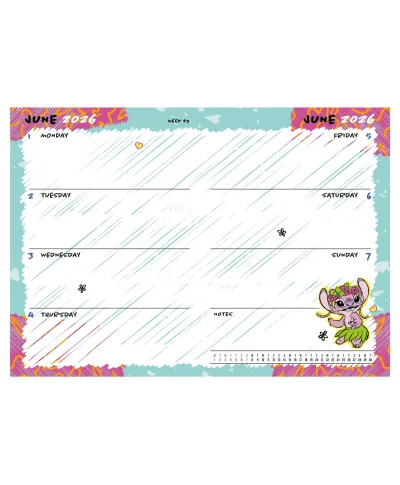 Stitch - kalendarz książkowy A5 2026