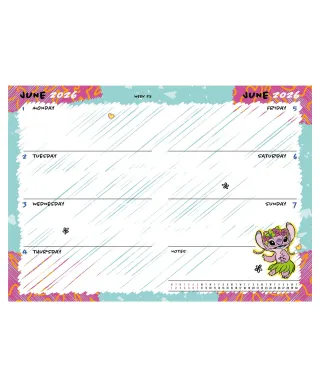 Stitch - kalendarz książkowy A5 2026