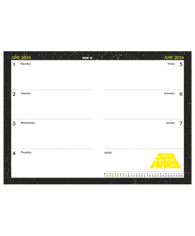 Star Wars - kalendarz książkowy A5 2026