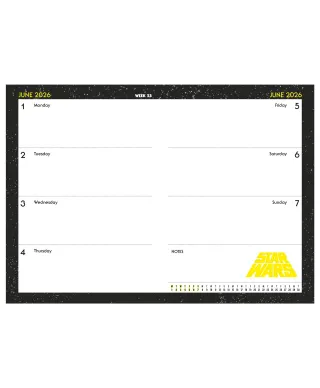 Star Wars - kalendarz książkowy A5 2026