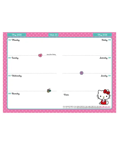 Hello Kitty - kalendarz książkowy A5 2026
