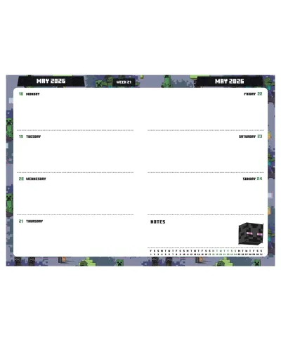 Minecraft - kalendarz książkowy A5 2026