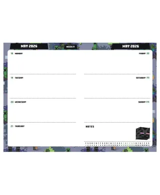 Minecraft - kalendarz książkowy A5 2026