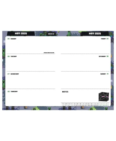 Minecraft - kalendarz książkowy A5 2026