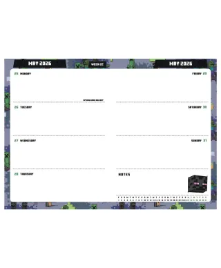 Minecraft - kalendarz książkowy A5 2026