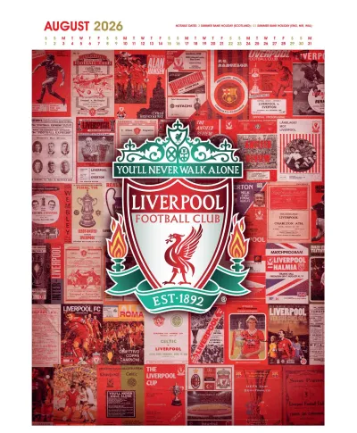 Liverpool FC - kalendarz A3 na 2026 rok