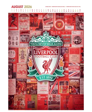 Liverpool FC - kalendarz A3 na 2026 rok