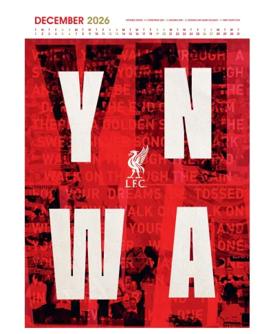 Liverpool FC - kalendarz A3 na 2026 rok