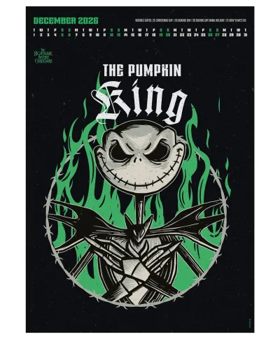 The Nightmare Before Christmas - kalendarz A3 na 2026 rok