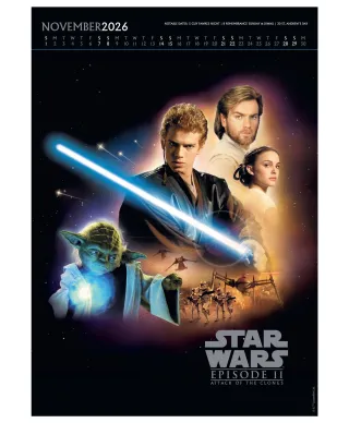 Star Wars Gwiezdne Wojny - kalendarz A3 na 2026 rok