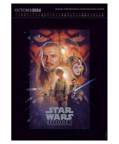 Star Wars Gwiezdne Wojny - kalendarz A3 na 2026 rok