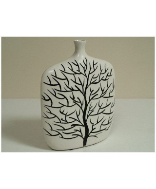 Wazon ceramiczny - Czarne Drzewko - 23x8x30cm