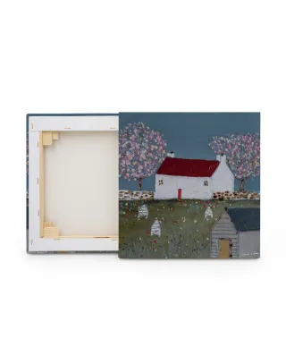 The Shed with the Yellow Door II - obraz na płótnie