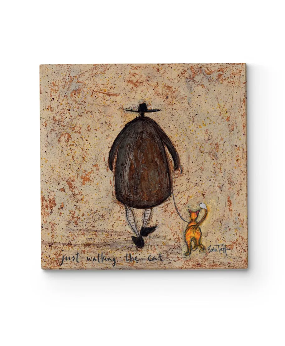 Just Walking The Cat - obraz na płótnie