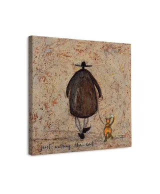 Just Walking The Cat - obraz na płótnie
