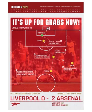 Arsenal FC Deluxe - kalendarz A3 na 2026 rok