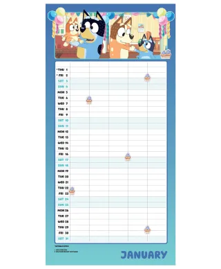 Bluey - kalendarz 2026 organizer