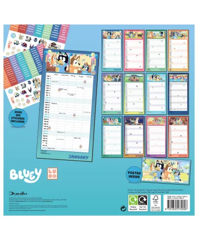 Bluey - kalendarz 2026 organizer