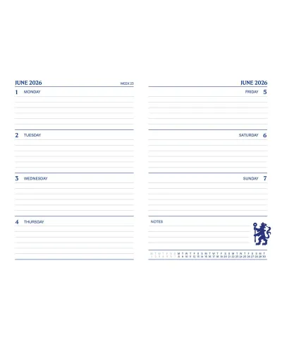 Chelsea FC - kalendarz książkowy A5 2026