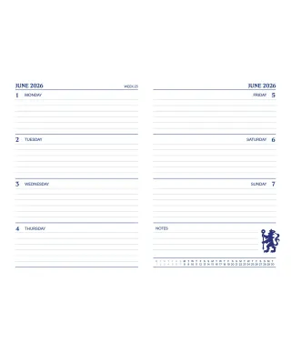 Chelsea FC - kalendarz książkowy A5 2026