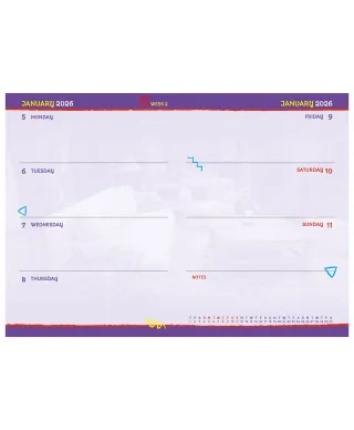 Friends Przyjaciele - kalendarz książkowy A5 2026