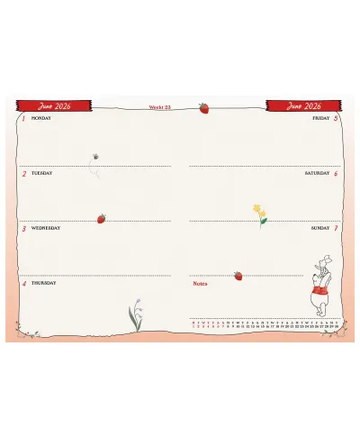 Kubuś Puchatek - kalendarz książkowy A5 2026