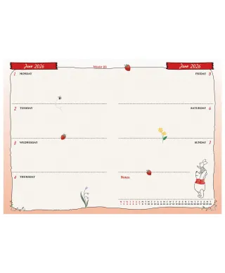 Kubuś Puchatek - kalendarz książkowy A5 2026