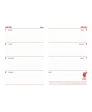 Liverpool FC - kalendarz książkowy A5 2026