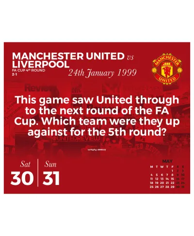 Manchester United - kalendarz zdzierak 2026