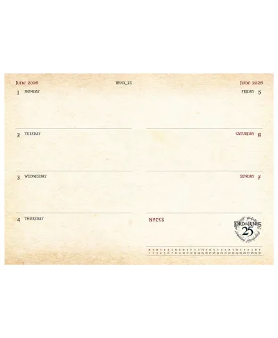 Władca Pierścieni - kalendarz książkowy A5 2026