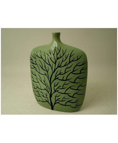 Wazon ceramiczny - Zielony Duży - 27x9x34,5cm